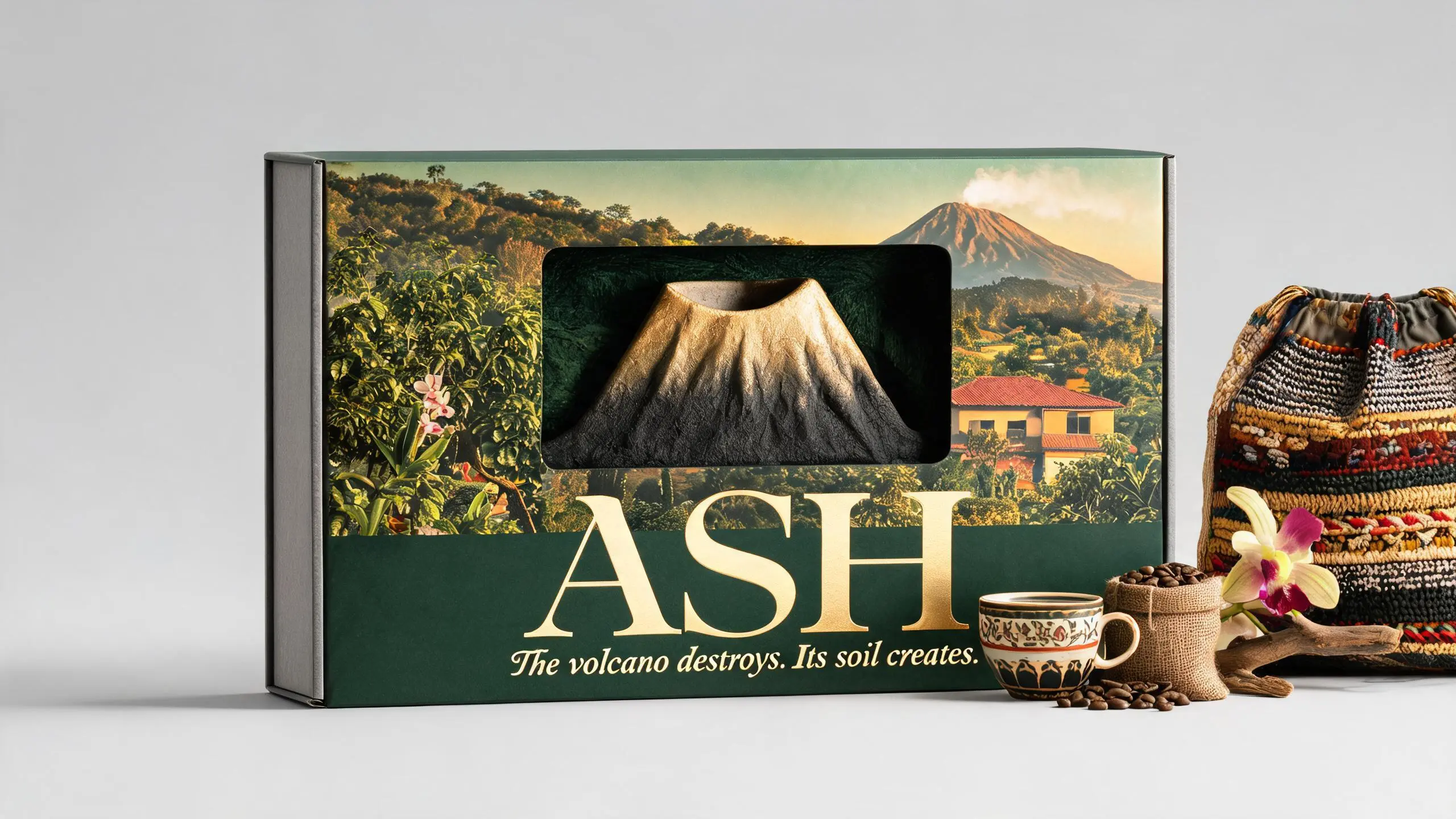 HUILA · ASH · 纸塑浮雕咖啡豆包装