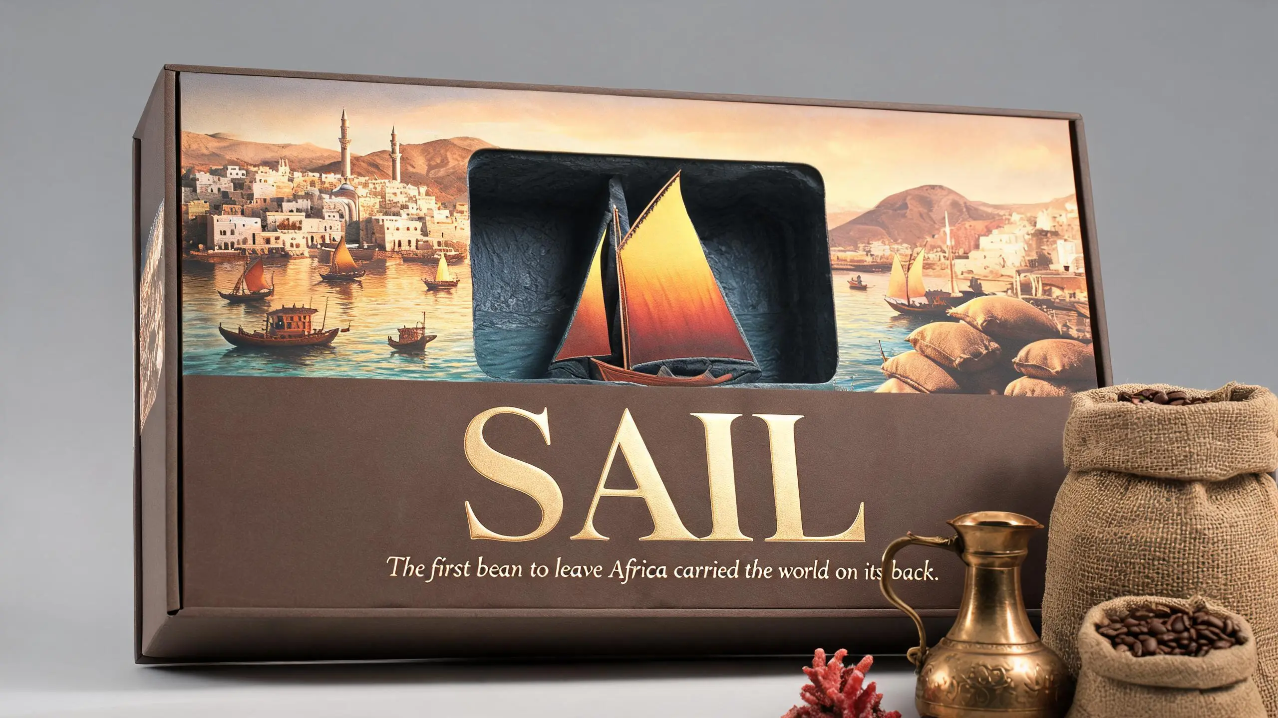 MOCHA · SAIL · 纸塑浮雕咖啡豆包装