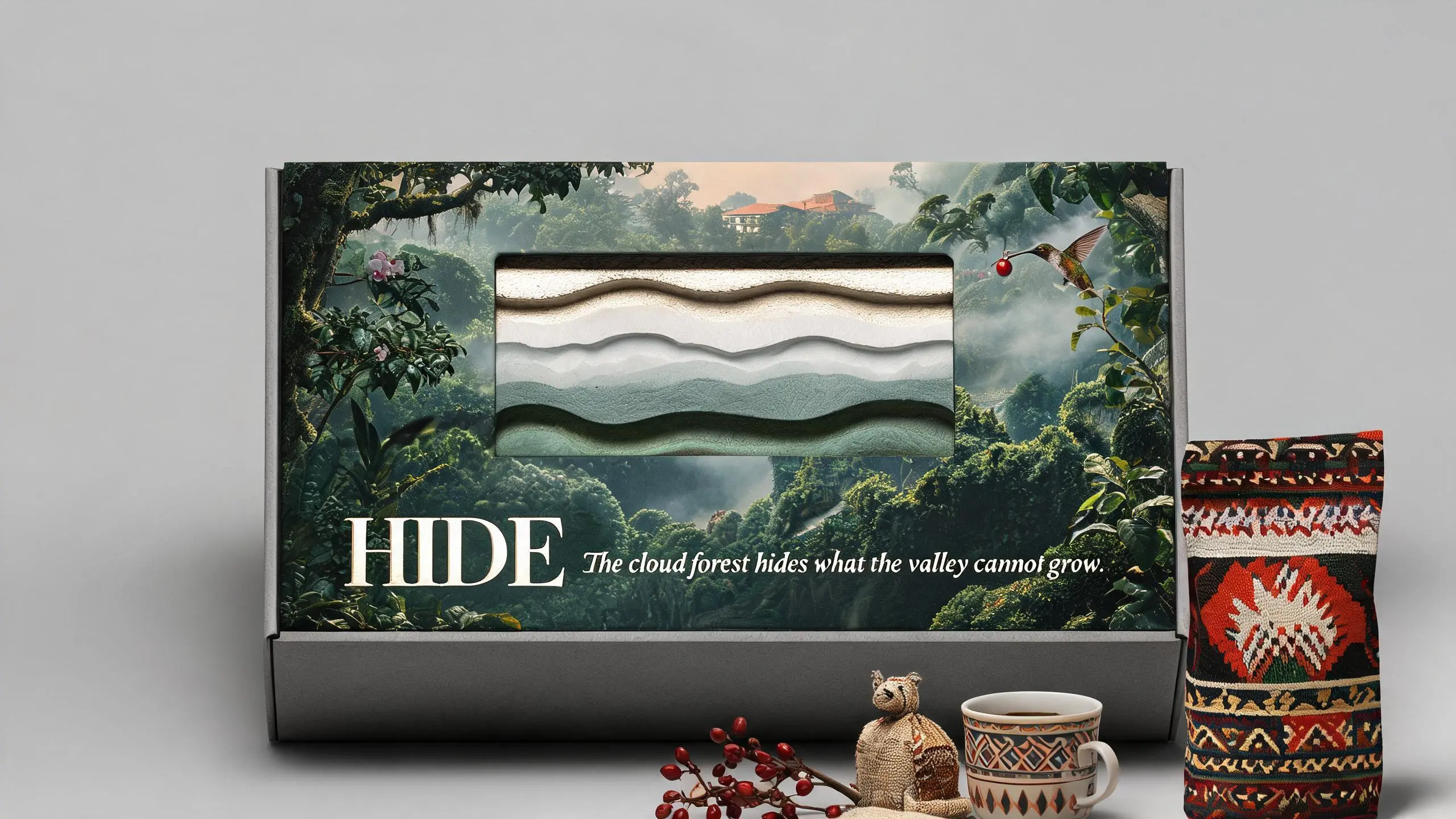 PERU · HIDE · 纸塑浮雕咖啡豆包装