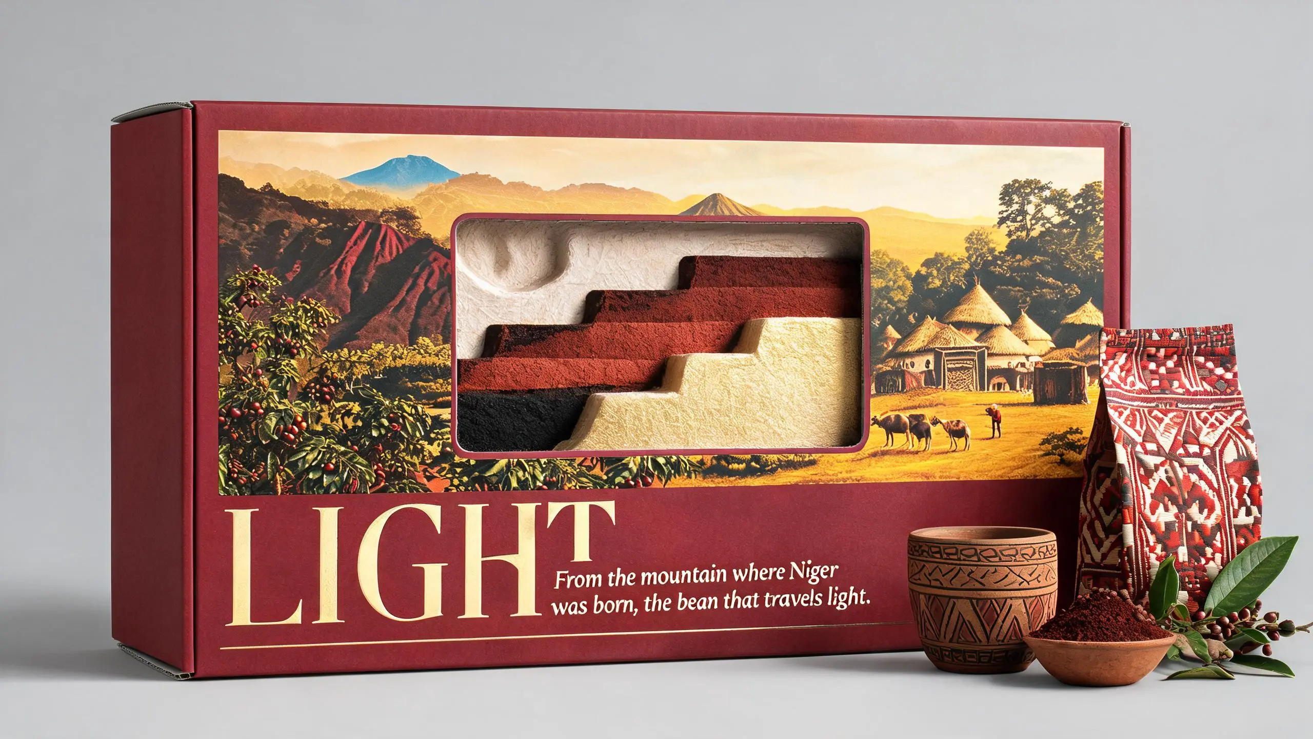 CAMEROON · LIGHT · 纸塑浮雕咖啡豆包装