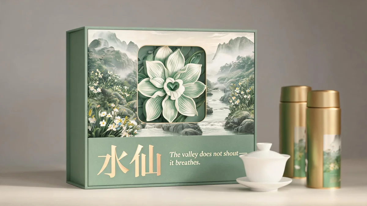 肉桂 Rougui molded pulp tea packaging — ancient bark fissure emboss
